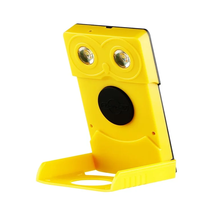 EYONGPV OWL-SP Solar Power Bank 1400mAh Outdoor Camping Emergency Portable Charger Solar Lamp - Yellow