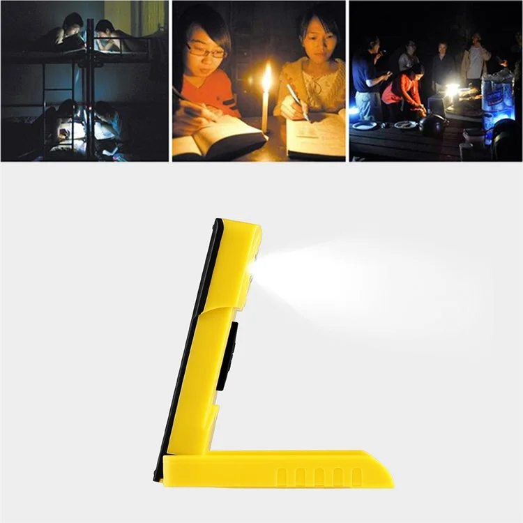 EYONGPV OWL-SP Solar Power Bank 1400mAh Outdoor Camping Emergency Portable Charger Solar Lamp - Yellow
