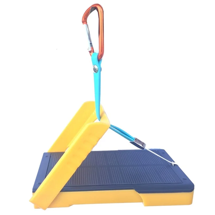 EYONGPV OWL-SP Solar Power Bank 1400mAh Outdoor Camping Emergency Portable Charger Solar Lamp - Yellow