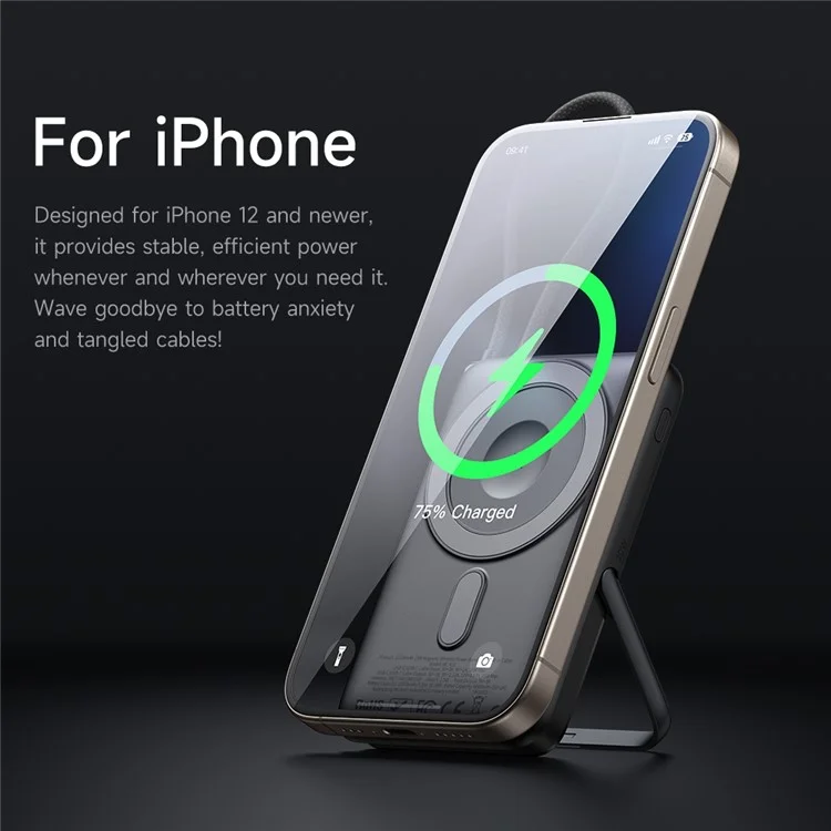 MCDODO MC-6320 MDD Freekit Series Cavo USB-C Power Bank da 10000mAh con Supporto di Ricarica Magnetica Wireless per Apple Watch AirPods e Telefono