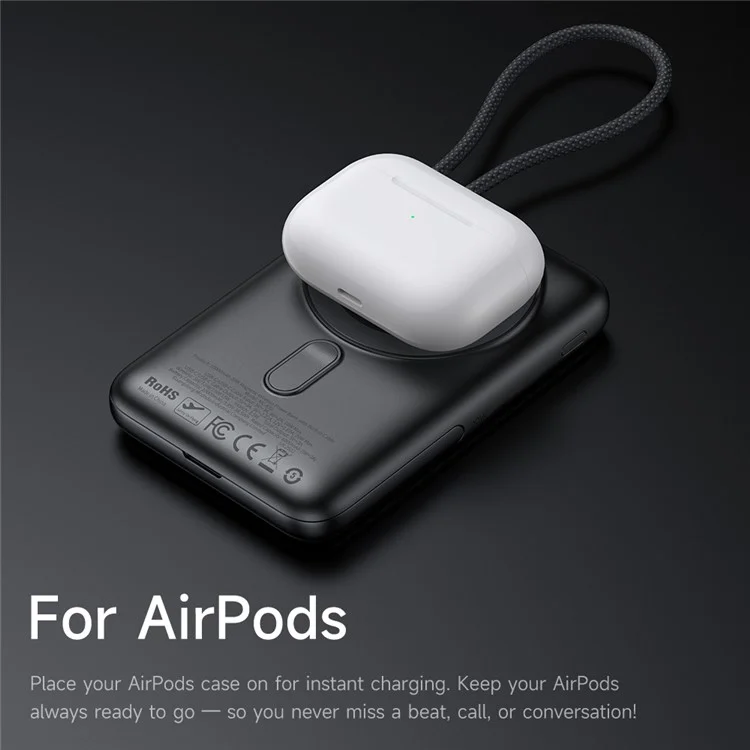 MCDODO MC-6320 MDD Freekit Series Cavo USB-C Power Bank da 10000mAh con Supporto di Ricarica Magnetica Wireless per Apple Watch AirPods e Telefono