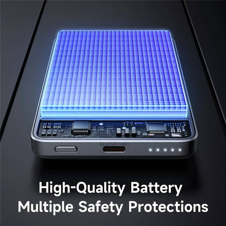 MCDODO MC-4651 Batterie Externe 20W 10000mAh Charge Sans Fil Magnétique Ultra-Fine Métallique Chargeur Portable pour Téléphone