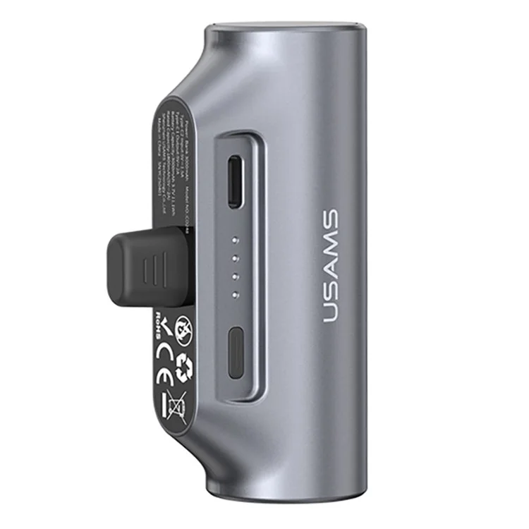USAMS CD248 PB79 Mini Powerbank 3000mAh Type-C Stecker Tragbares Ladegerät Notladung für Smartphones - Mattiert