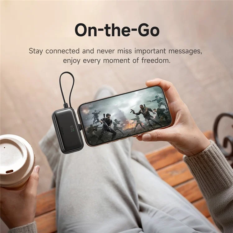 MCDODO MC-7760 MDD Freekit Series Power Bank with USB-C Plug Digital Display 5000mAh 20W Portable Phone Charger