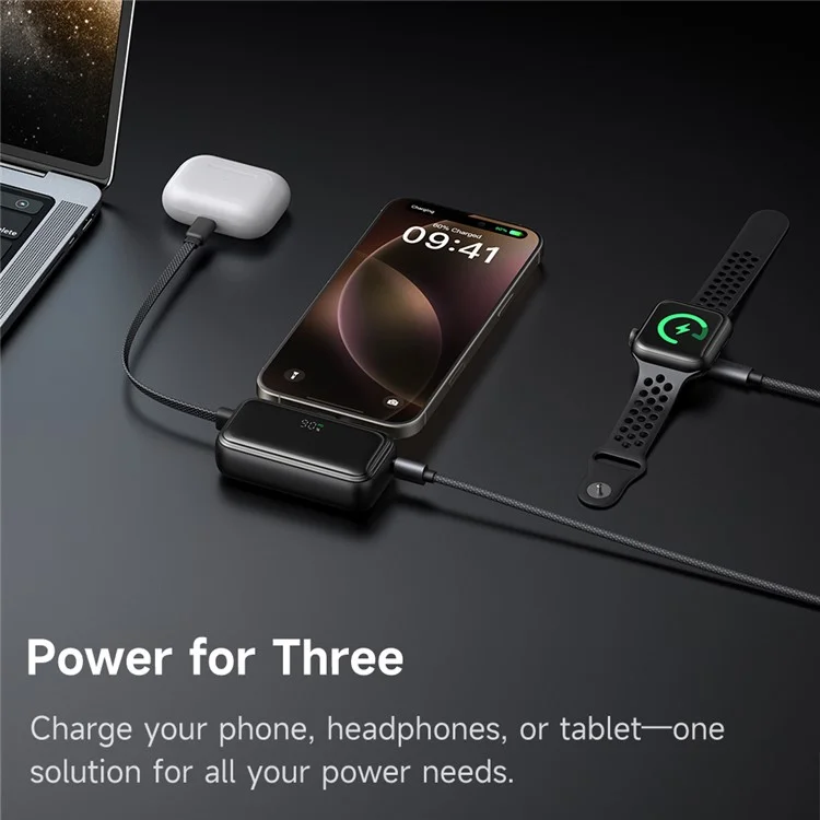 MCDODO MC-7800 MDD Freekit Series Power Bank with iP Plug Digital Display 5000mAh 20W Portable Phone Charger
