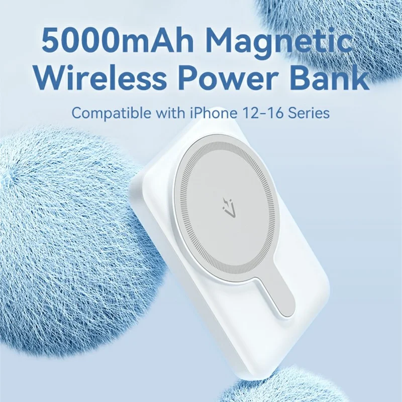 VENTION FHS Serie 5000mAh Magnetische Wireless Powerbank mit 20W Type-C Ausgang - Weiß