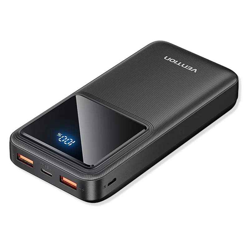 VENTION FHL Serie 20000mAh Powerbank 22,5W mit digitaler Anzeige für Smartphone und Tablet - Schwarz
