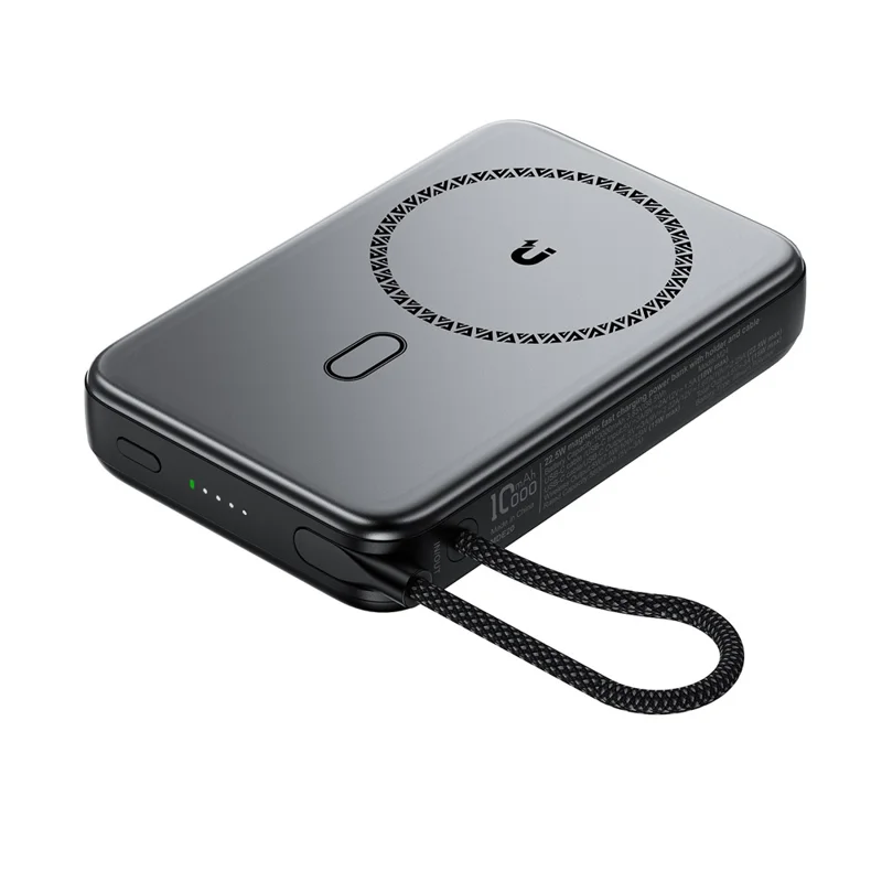 ACEFAST M24 Banco de energía magnético de 22,5W con soporte integrado / Cable de 10000 mAh