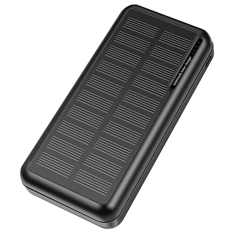 818p Tragbare Solarenergie Powerbank 30000mAh Hochkapazitive Notfall Outdoor Telefon-Ladegerät
