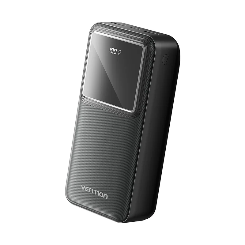 VENTION FHM Series Power Bank portatile da 30000mAh, ricarica rapida 22,5W con uscita Type C + doppia USB - Nero