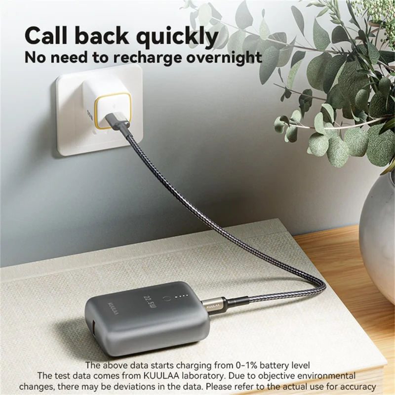 KUULAA KL-J08 Smartphones Powerbank 10000mAh PD 22,5W Schnellladegerät - Grau
