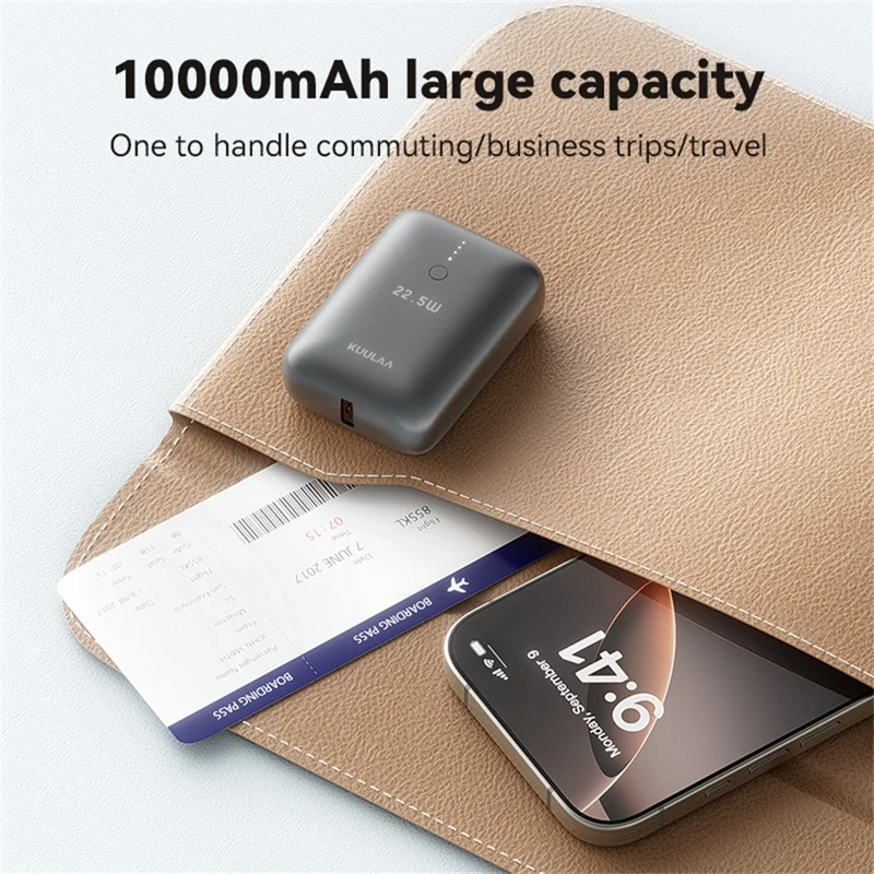 KUULAA KL-J08 Smartphones Powerbank 10000mAh PD 22,5W Schnellladegerät - Grau
