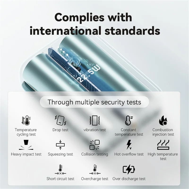 KUULAA KL-J08 Smartphones Powerbank 10000mAh PD 22,5W Schnellladegerät - Grau