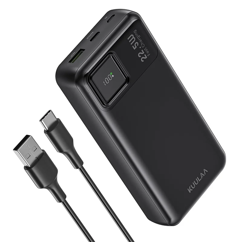 KUULAA KL-RT20 20000mAh Power Bank with USB + Type C Output 22.5W Fast Charging Portable Charger