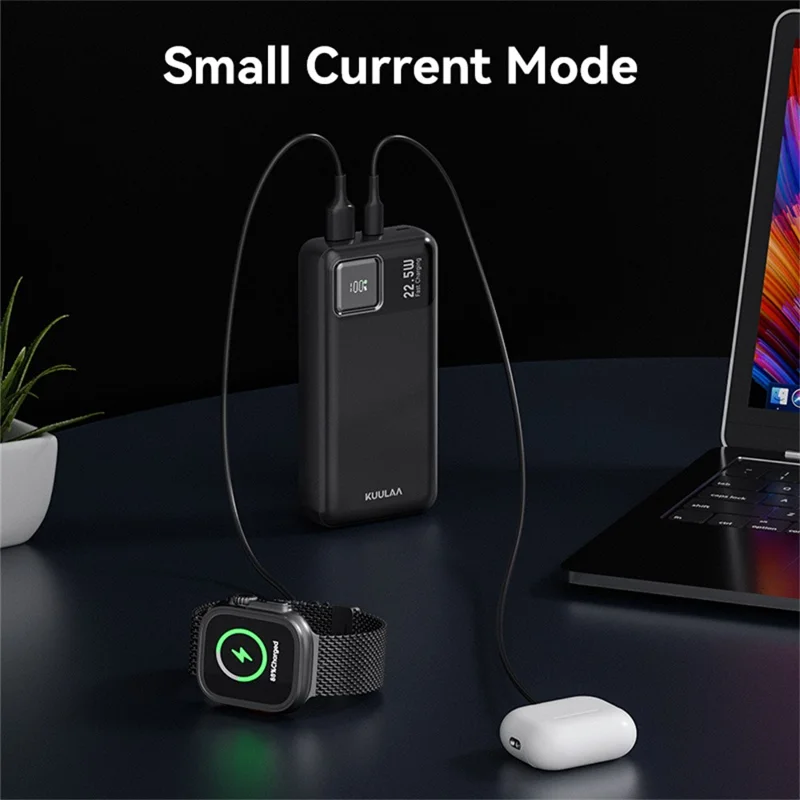 KUULAA KL-RT20 20000mAh Power Bank with USB + Type C Output 22.5W Fast Charging Portable Charger