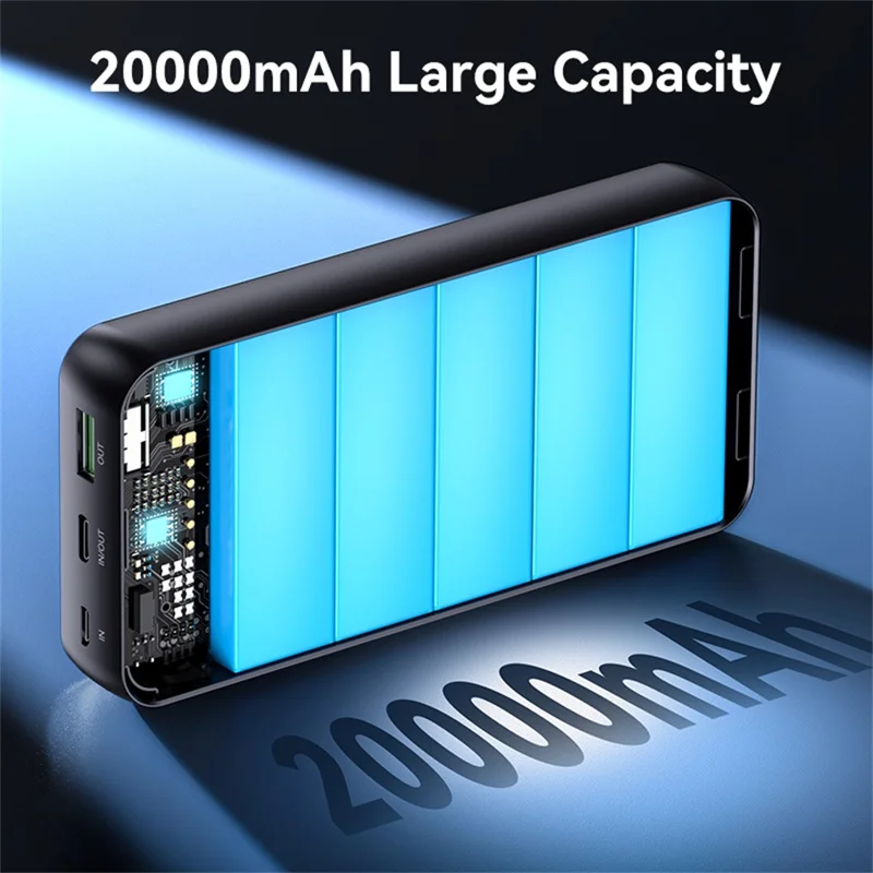 KUULAA KL-RT20 20000mAh Power Bank with USB + Type C Output 22.5W Fast Charging Portable Charger