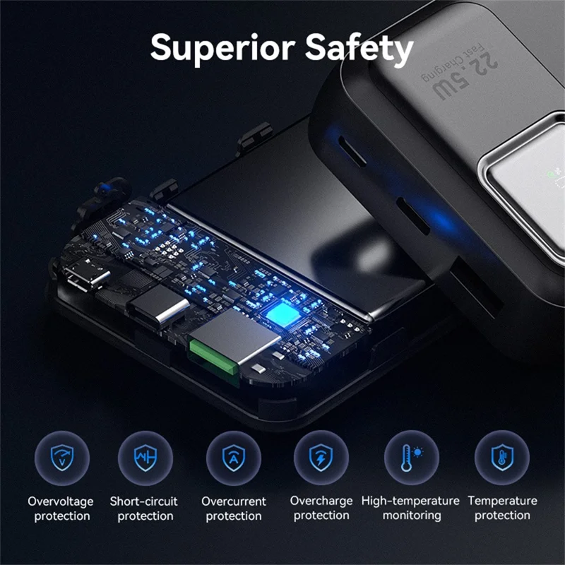 KUULAA KL-RT20 20000mAh Power Bank with USB + Type C Output 22.5W Fast Charging Portable Charger