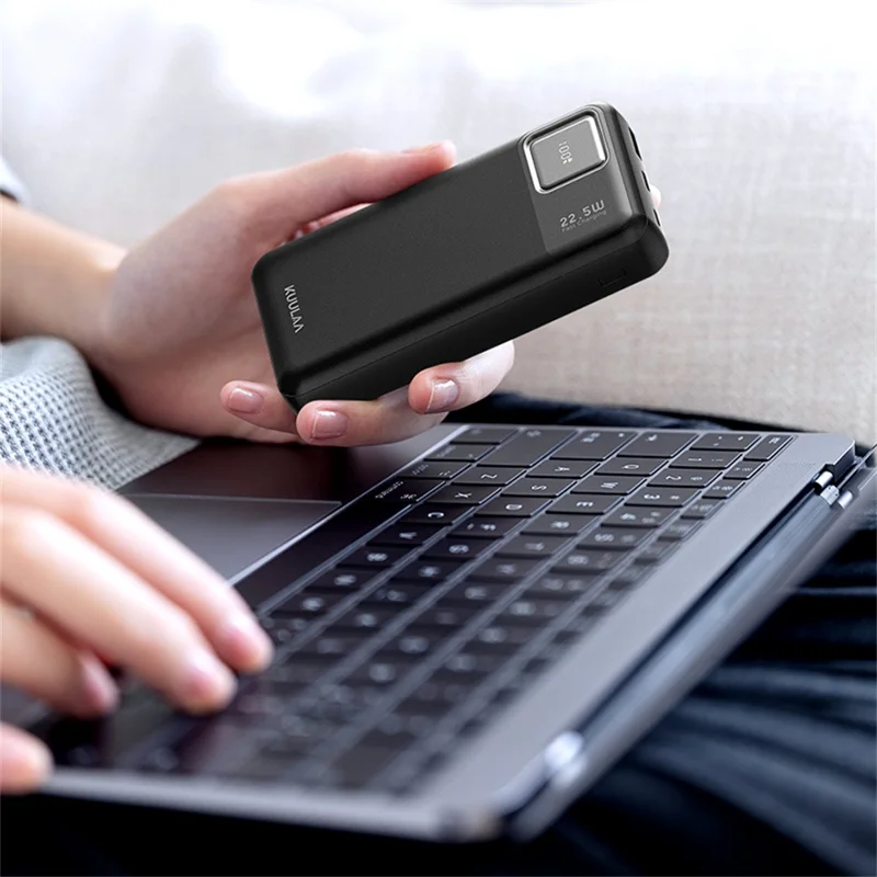 KUULAA KL-RT20 20000mAh Power Bank with USB + Type C Output 22.5W Fast Charging Portable Charger