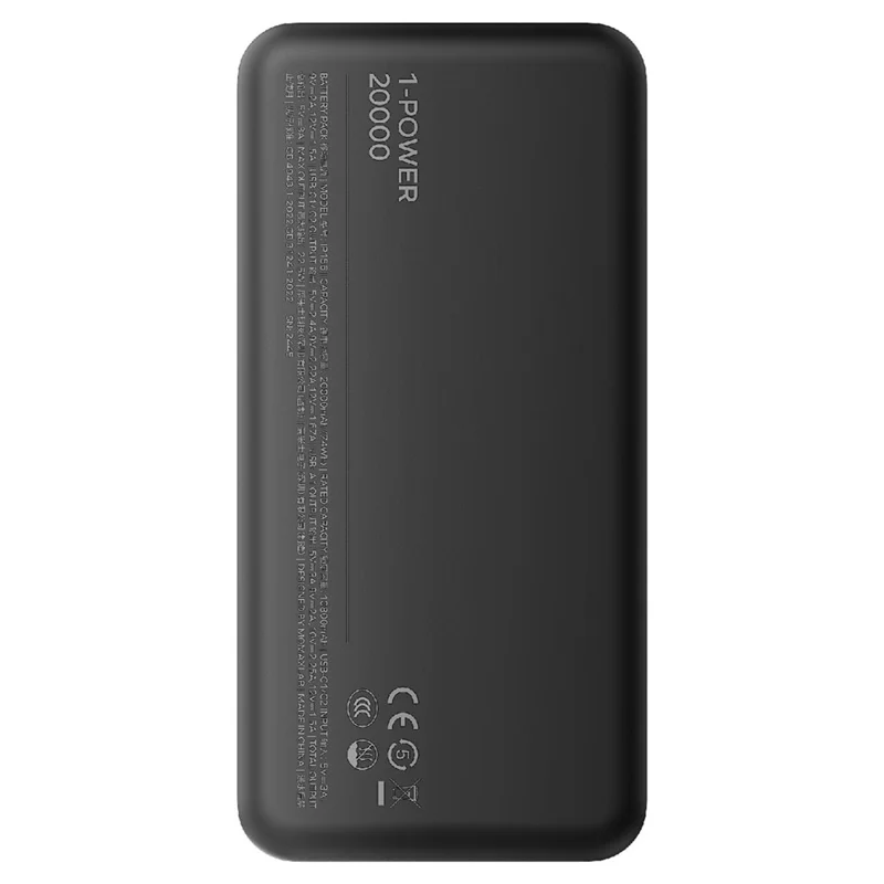 MOMAX 1-Power Vital Power Bank 20000mAh PD 20W Caricabatterie Veloce 2 Type-C + 1 USB-A per Telefono - Nero