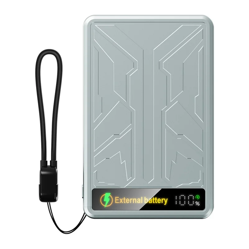 F16 5000mAh Mecha Portable Charger Ultra Thin 15W Magnetic Power Bank for iPhone  /  AirPods  /  Apple Watch