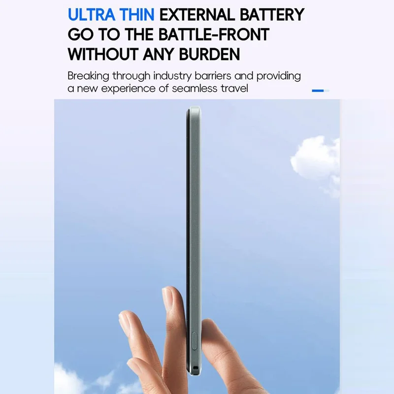 F16 10000mAh Digital Display Portable Charger Ultra Thin 15W Magnetic Power Bank for iPhone  /  AirPods  /  Apple Watch - Rose Gold