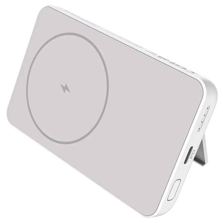 CHOETECH B651 10000mAh Magnetic Wireless Power Bank Portable Charger External Battery Pack with Folding Stand - White
