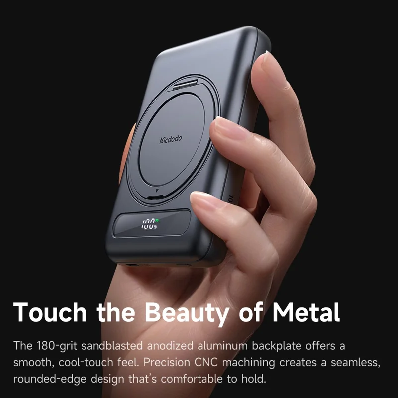 MCDODO MC-837 10000mAh 20W Metal Ultra Thin Magnetic Power Bank Wireless Charging Phone Charger
