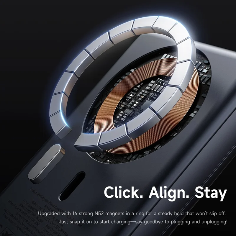 MCDODO MC-837 10000mAh 20W Metal Ultra Thin Magnetic Power Bank Wireless Charging Phone Charger