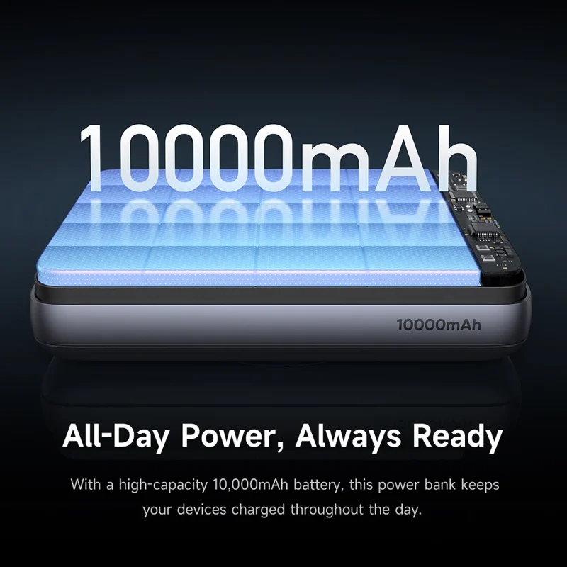 MCDODO MC-837 10000mAh 20W Metal Ultra Thin Magnetic Power Bank Wireless Charging Phone Charger