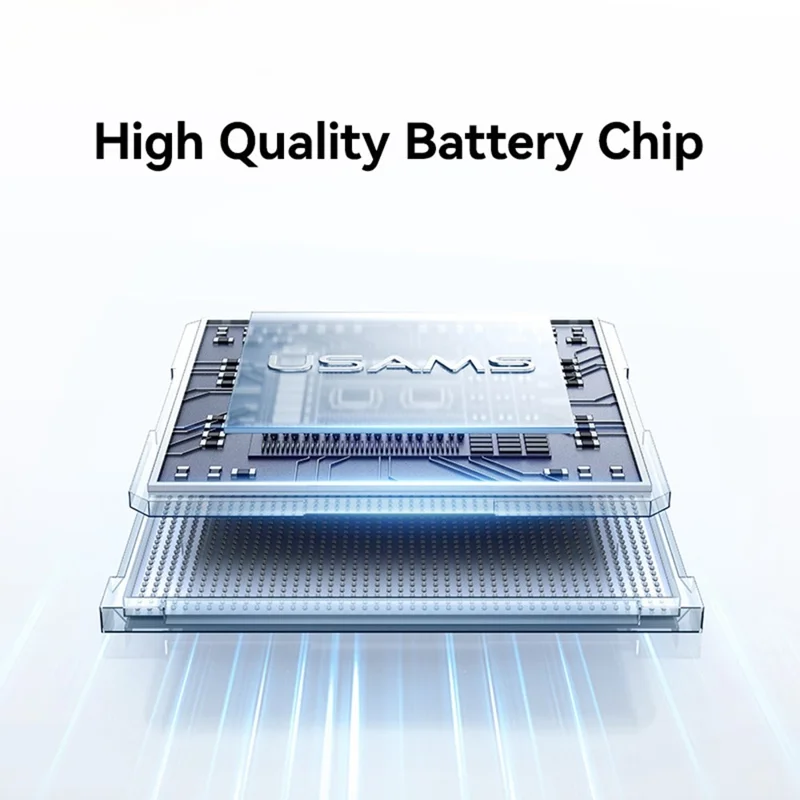 USAMS PB83 CD253 10000mAh Power Bank with 2 USB Outputs Portable Charger for Android iPhone - White