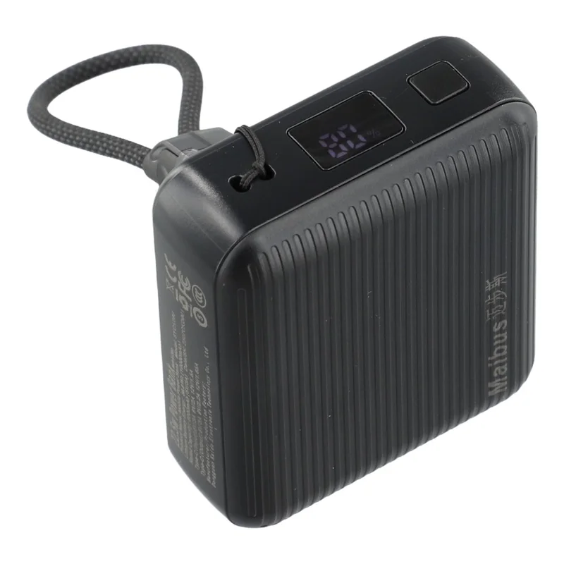 MAIBUS Power Bank 10000mAh per iPhone 15 / 16 Smartphone 22,5W Caricabatterie Portatile USB-C PD Ricarica Rapida - Nero