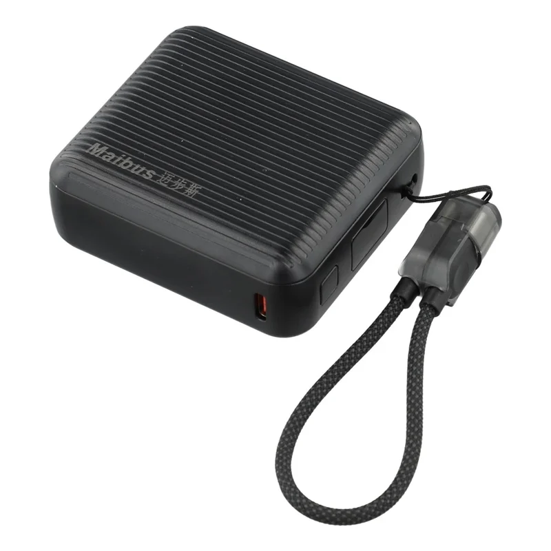 MAIBUS Power Bank 10000mAh per iPhone 15 / 16 Smartphone 22,5W Caricabatterie Portatile USB-C PD Ricarica Rapida - Nero