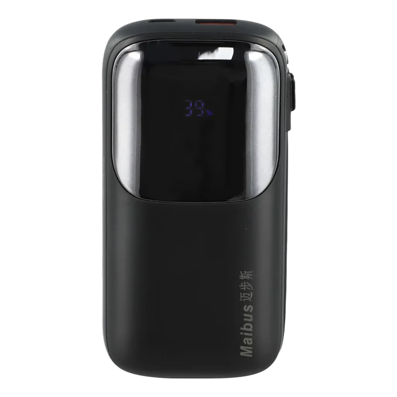 MAIBUS 10000mAh Power Bank 22,5W Caricabatterie Portatile Veloce con Ingresso/Uscita USB C per Smartphone e Tablet - Nero