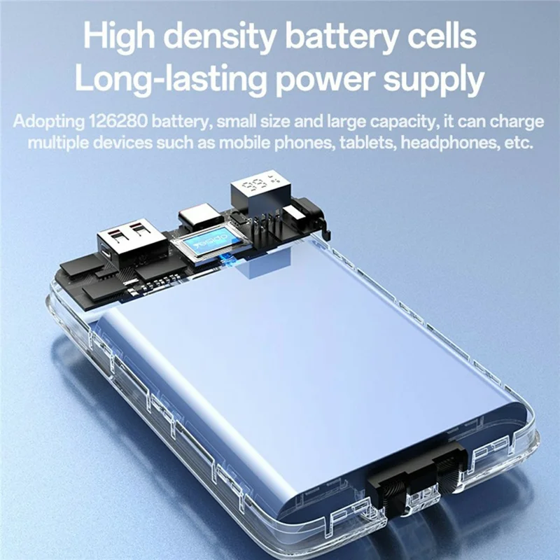 YESIDO YP85 20000mAh Power Bank with Built In Type C + iP Cables Digital Display 22.5W Fast Charging Portable Charger