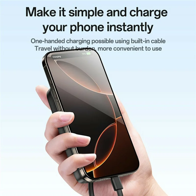 YESIDO YP85 20000mAh Power Bank with Built In Type C + iP Cables Digital Display 22.5W Fast Charging Portable Charger