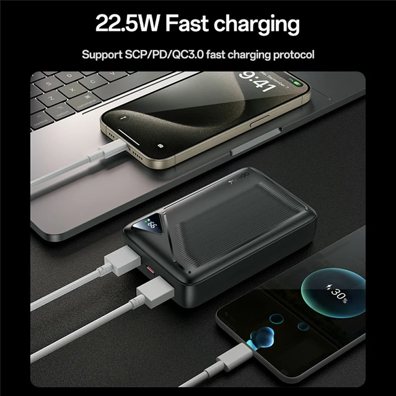 YESIDO YP83 20000mAh Power Bank Digital Display 22.5W Fast Charging Portable Charger
