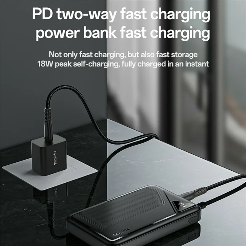 YESIDO YP83 20000mAh Power Bank Digital Display 22.5W Fast Charging Portable Charger
