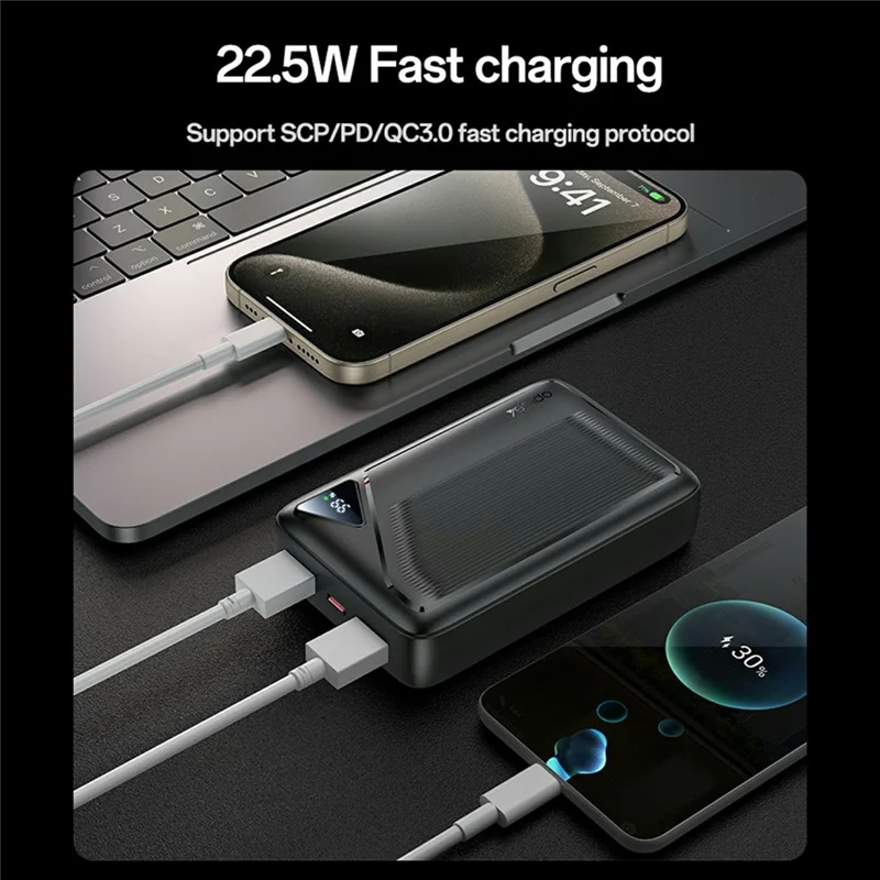 YESIDO YP82 10000mAh Power Bank Digital Display 22.5W Fast Charging Portable Charger