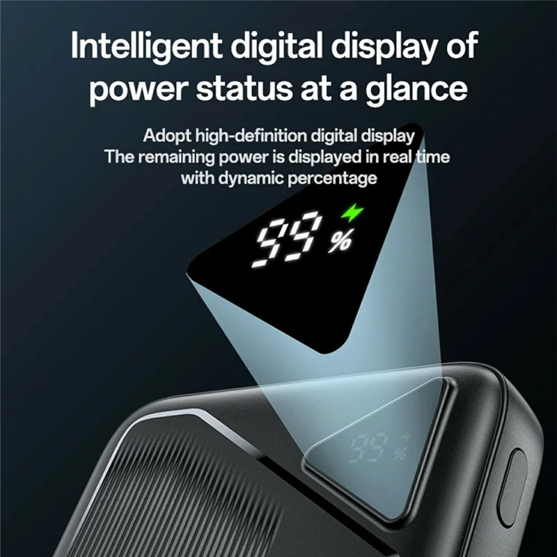 YESIDO YP82 10000mAh Power Bank Digital Display 22.5W Fast Charging Portable Charger