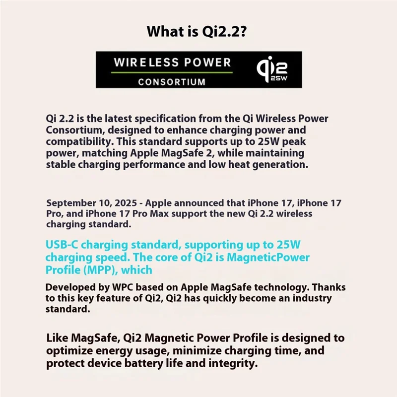 M02B+ 10000mAh Magnetic Power Bank 35W PD Fast Charging Qi2.2 Wireless Portable Charger with Type C Cable - Black