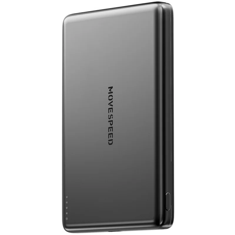 MOVE SPEED YSPBS10 10000mAh Power Bank Magnetic Wireless Charging Charger with LED Display - Dark Grey