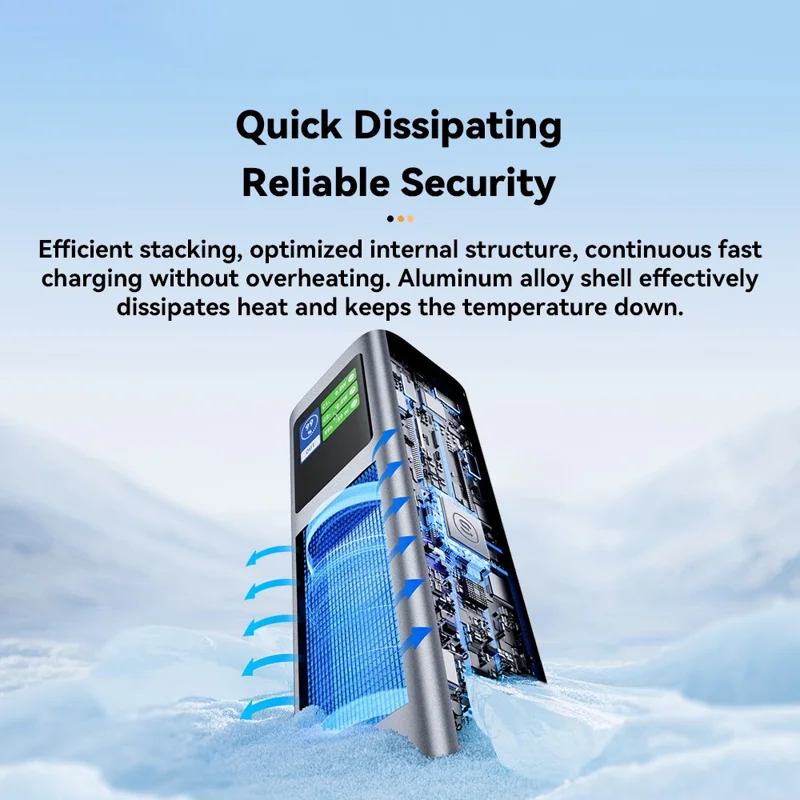 ESSAGER EDY140W-CH0G-Z 27000mAh Power Bank 140W Dual Way Fast Charging Power Bank Smart Chip - Grey