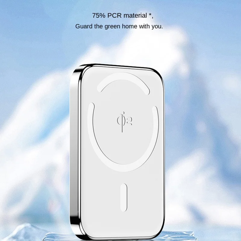 Banco de Energía Magnético X1 de 5000mAh, Carga Inalámbrica Qi2 de 15W, Carga Cableada de 20W, Cargador Portátil - Azul