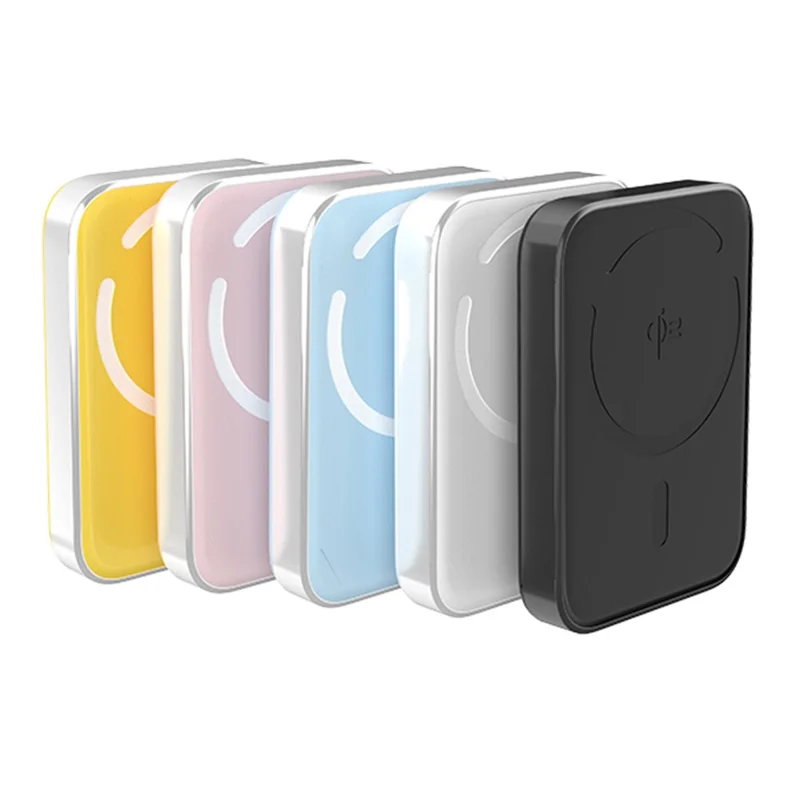 Banco de Energía Magnético X1 de 5000mAh, Carga Inalámbrica Qi2 de 15W, Carga Cableada de 20W, Cargador Portátil - Azul