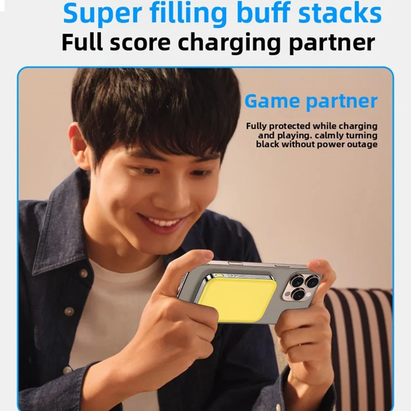 Banque d'alimentation magnétique X1B 10000 mAh 15 W Chargement sans fil Qi2 Chargeur portable Prise en charge de la charge filaire 20 W - Noir