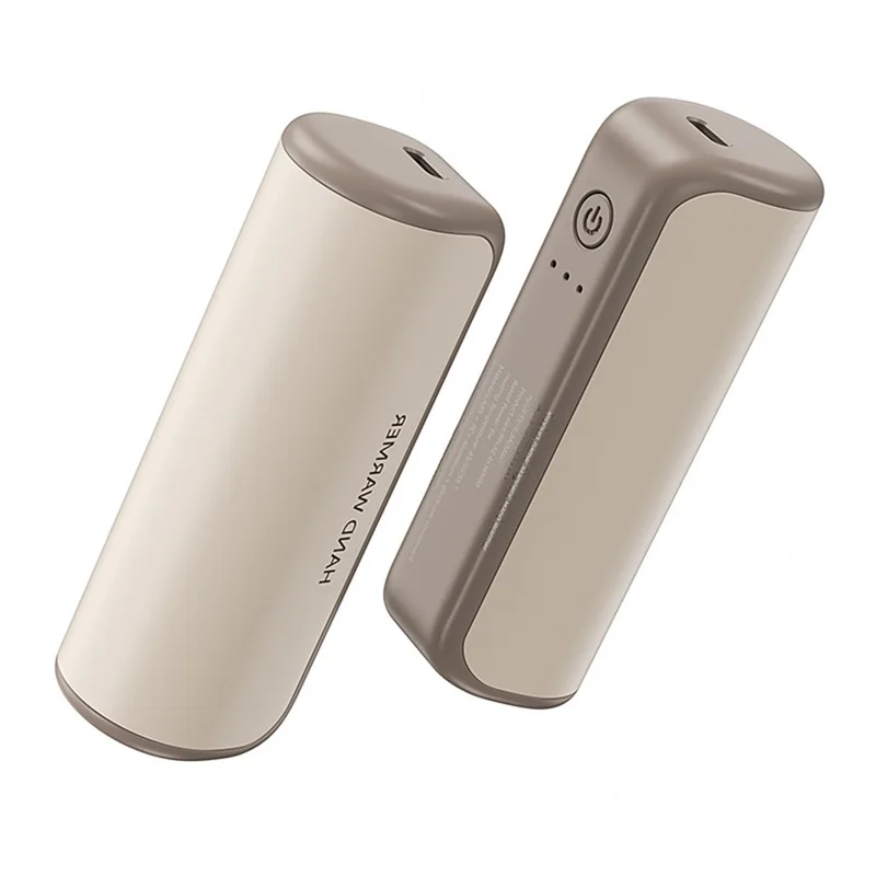 A404 2 in 1 3000mAh Mini Power Bank 3 Temperature Settings Fast Heating Magnetic Hand Warmer - White