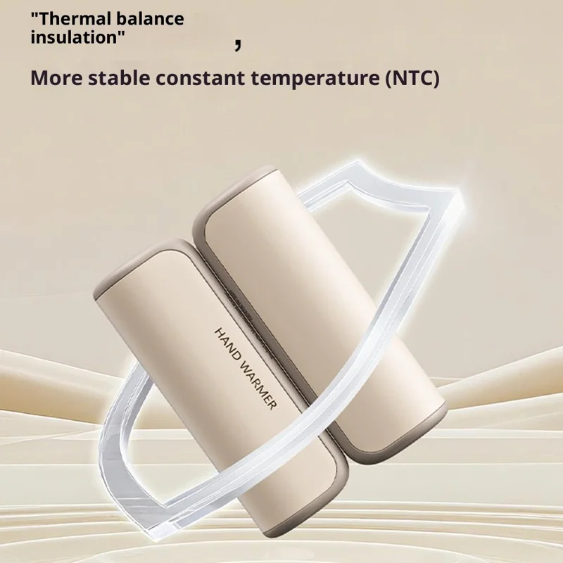 A404 2 in 1 3000mAh Mini Power Bank 3 Temperature Settings Fast Heating Magnetic Hand Warmer - White