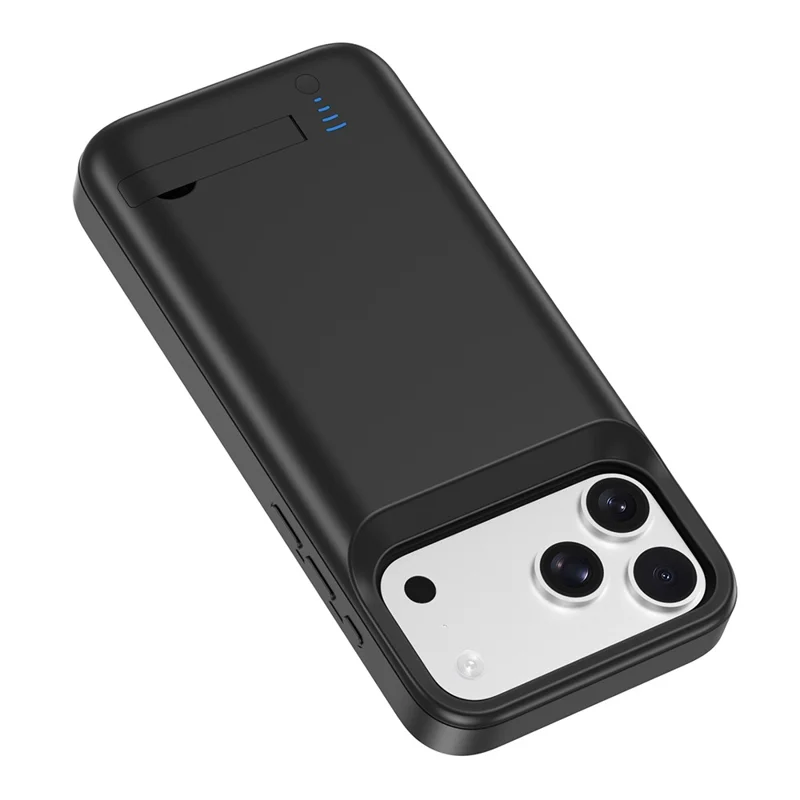 Étui de batterie pour iPhone 17 Pro Max T93 avec support - 6000 mAh - Noir