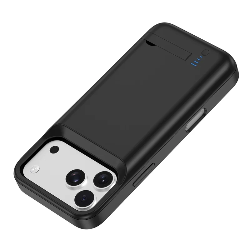 Étui de batterie pour iPhone 17 Pro Max T93 avec support - 6000 mAh - Noir