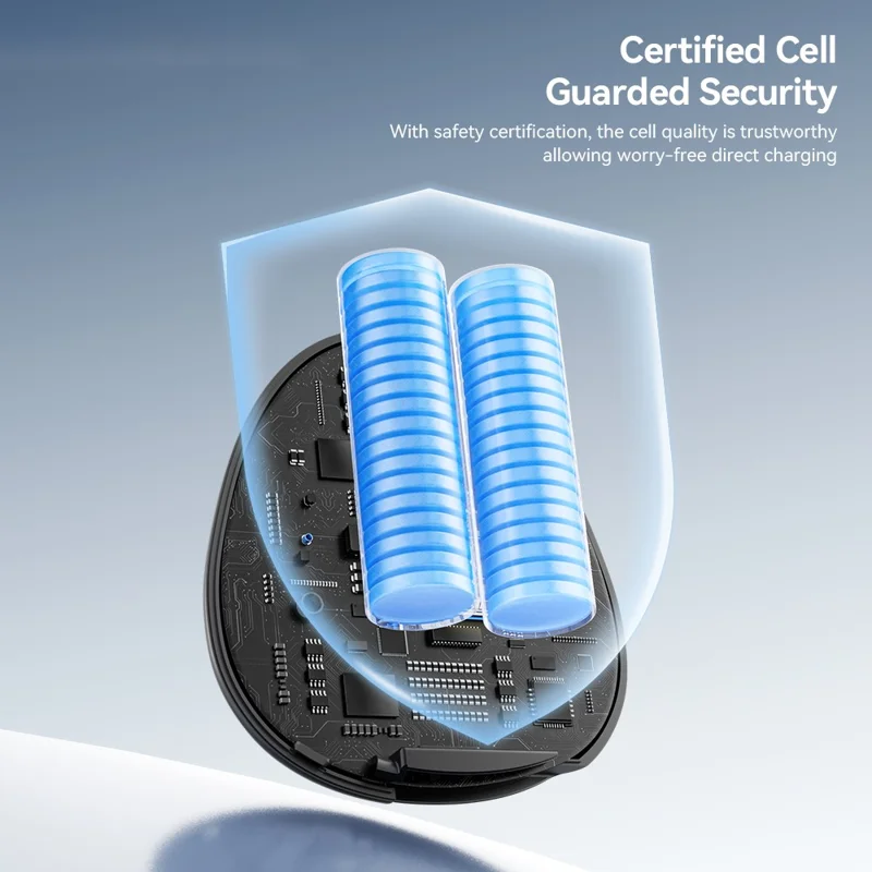 ESSAGER 10000mAh 22.5W Fast Charging Power Bank with Retractable Type-C Cable Large Capacity Battery Pack - Black